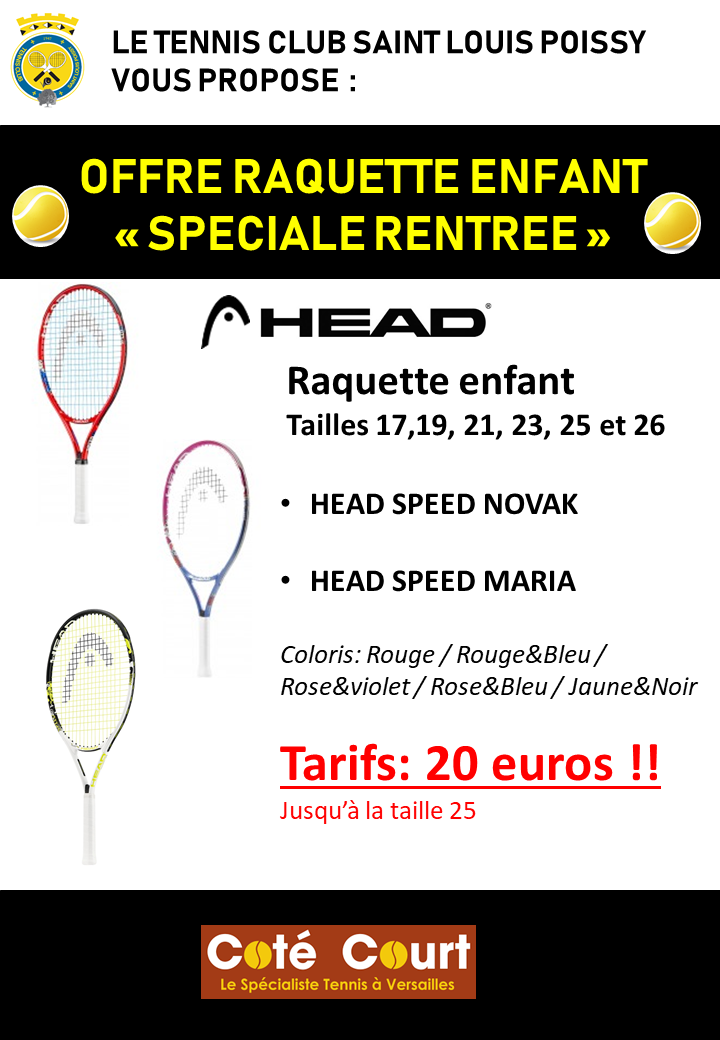 Offre raquettes enfants 2020