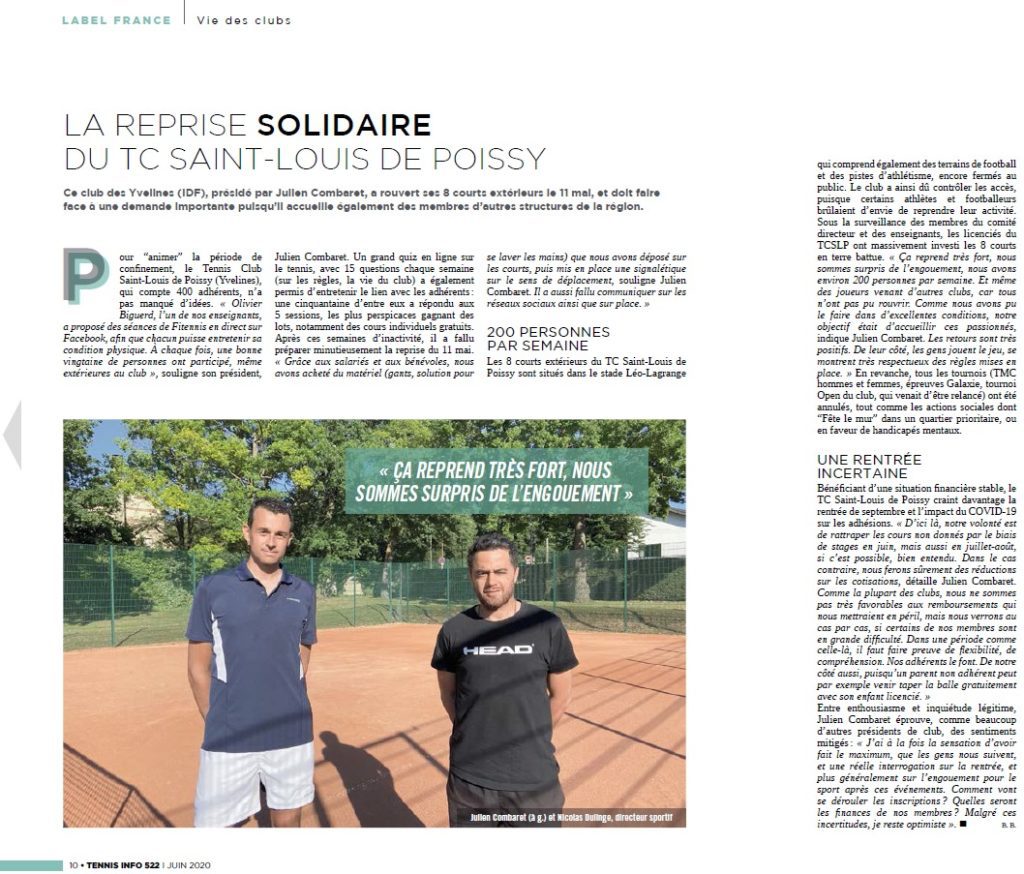 Juin 2020 - Tennis Info