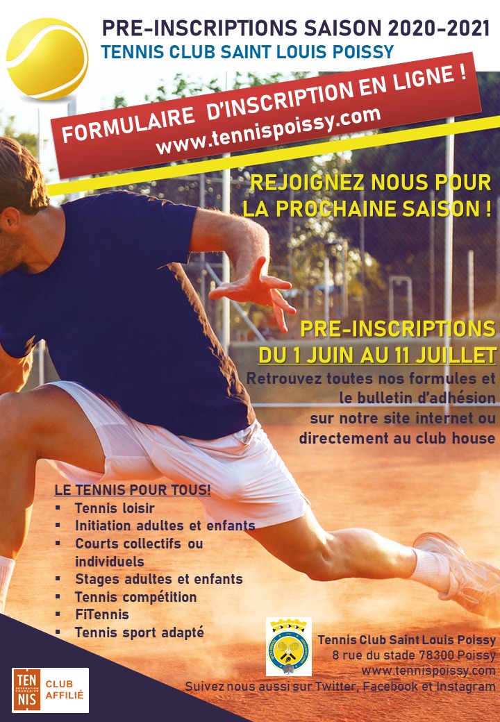 Affiche pre inscriptions 20211