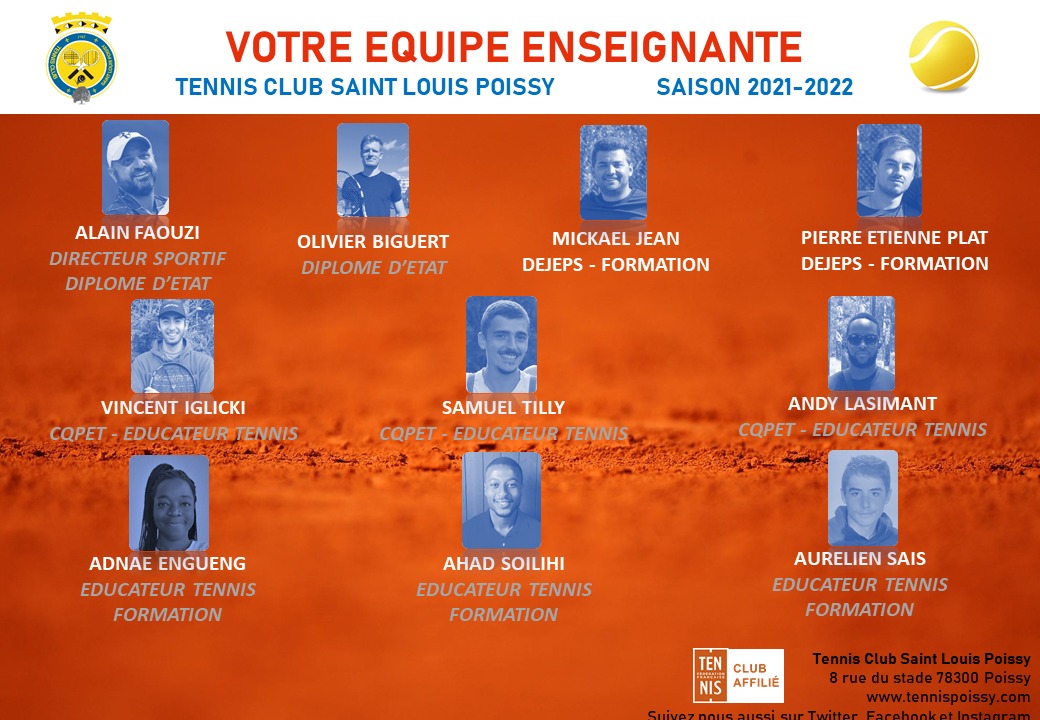 Equipe enseignante TCSLP 2021 2022