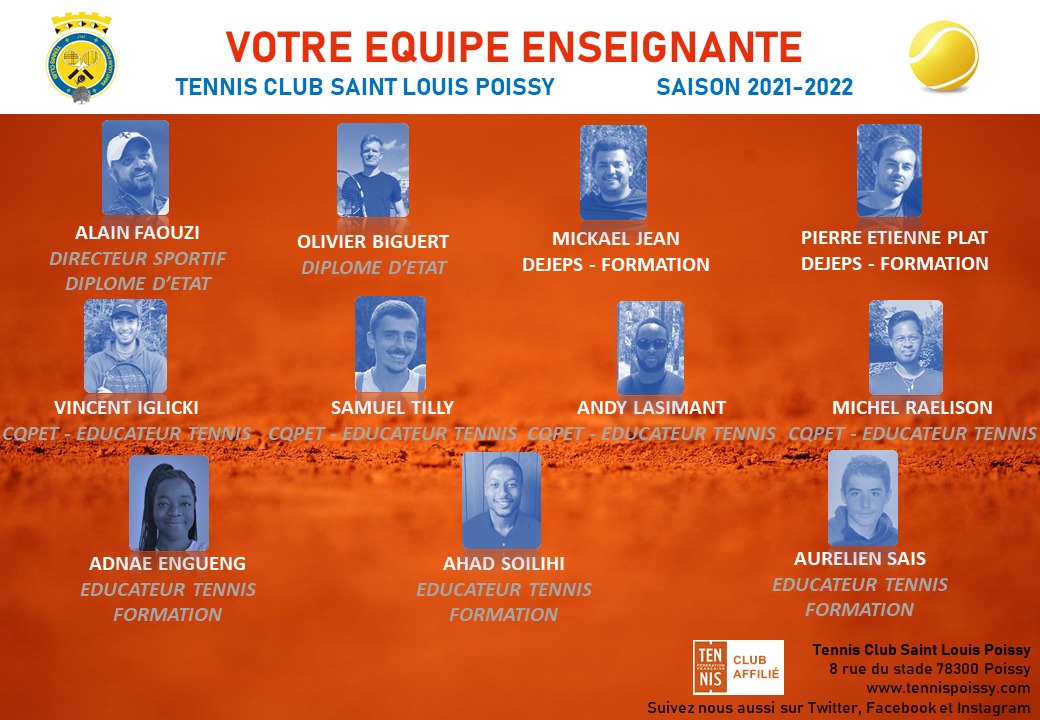 Equipe enseignante TCSLP 2021 2022
