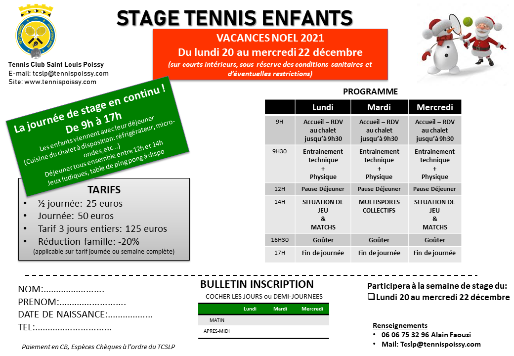 Stage Décembre 2021