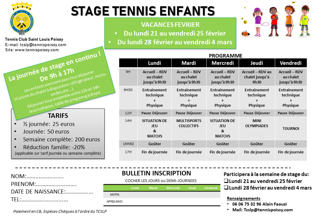 Stage enfants février 2022