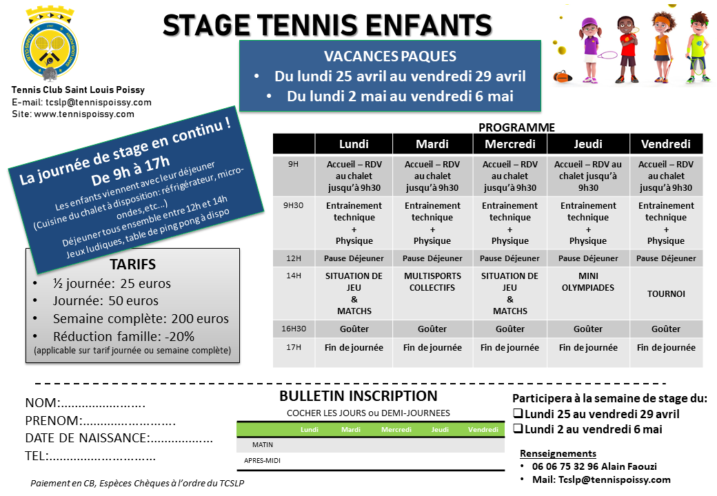 Stage enfants avril 2022